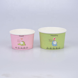 Özelleştirilebilir 3oz 5oz <span class=keywords><strong>8oz</strong></span> dondurma kağıt bardaklar ile kağıt kapak ve kaşık çeşitli tedarik Mini dondurma bardak