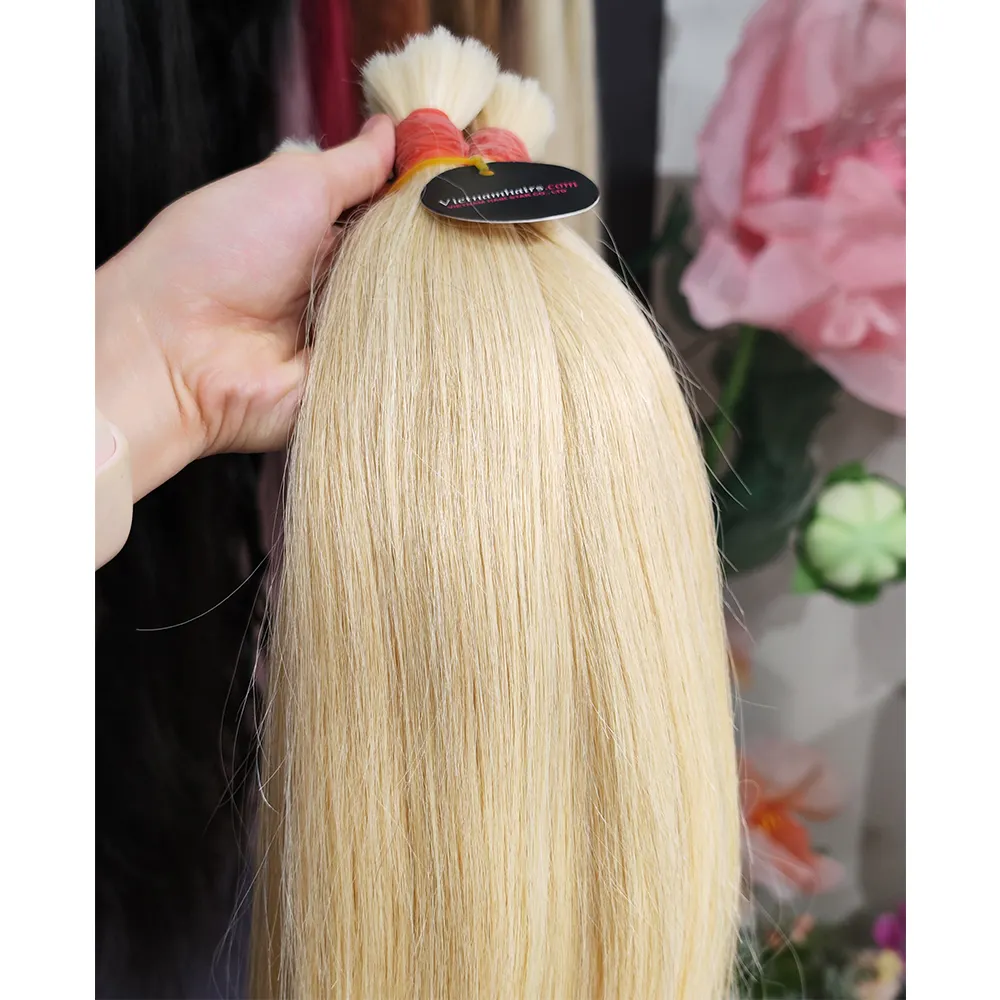 Miglior prezzo Remy extension per capelli setosi a trama dritta fasci 100% capelli umani allineati con cuticole vergini dal Vietnam