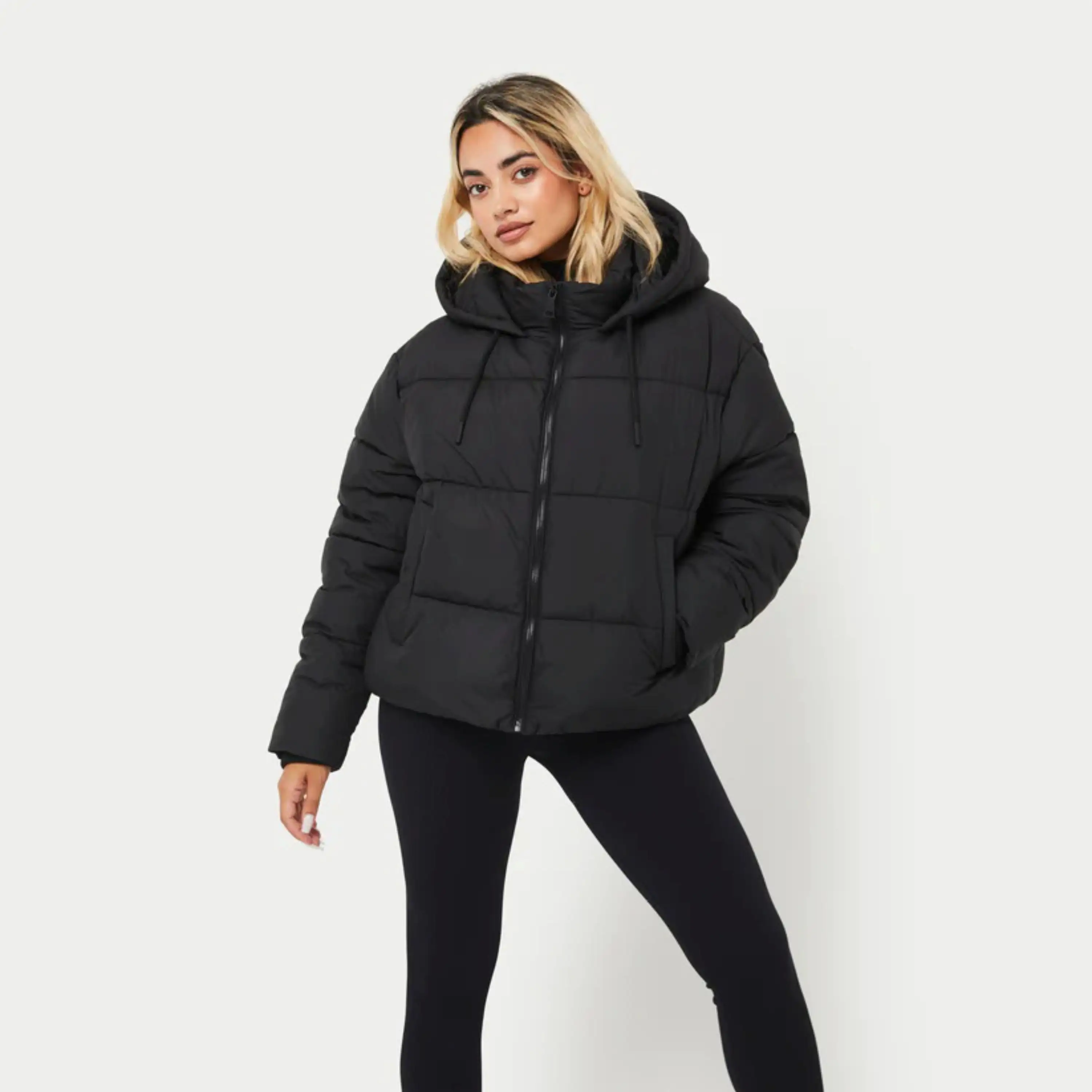 Casaco bolha feminino inverno quente para baixo casacos moda streetwear venda quente jaqueta com capuz