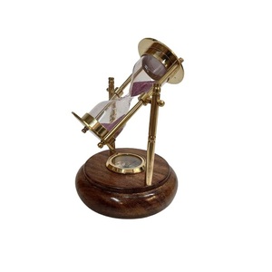 Durevole vetro anello circolare sabbia Timer orologio con supporto in metallo Display digitale Logo personalizzato per arredamento casa ufficio - Product Image 4