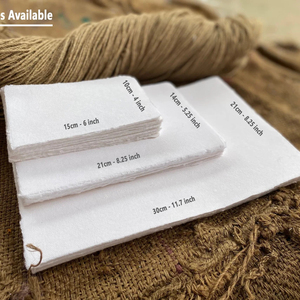 El yapımı beyaz Deckle kenar boş kağıt pamuk kağıt <span class=keywords><strong>150</strong></span> GSM 5000 paketleri A5