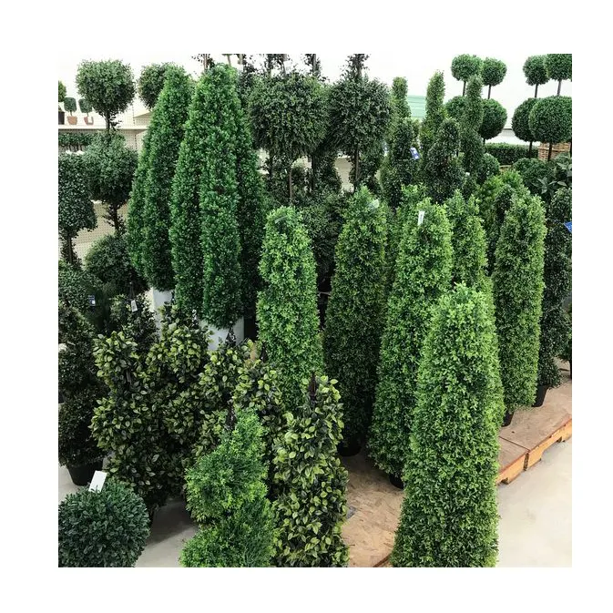 इनडोर आउटडोर सजावट के लिए 6 फीट का कृत्रिम फ़िकस सिल्क ट्री पॉटेड नकली पेड़ रखरखाव मुक्त लंबा नकली पौधा