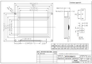Modulo scheda di controllo monocromatica COB 128*64 12864 display grafici modulo LCD - Product Image 6