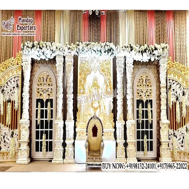 Regals estilo após a cerimônia de casamento decoração de palco do sul da Índia decoração de casamento Manavarai palco tradicional para casamento