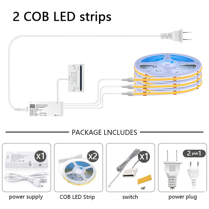 2 COB LED strip