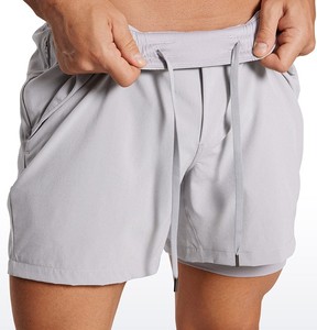 5 Inch Quick Dry Workout Shorts Toalha <span class=keywords><strong>Loop</strong></span> Respirável elástico homem Shorts Atléticos RÁPIDO SECO Masculino 2 em 1 Running Shorts
