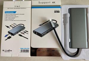Jumon Custom <strong>Usb</strong> C <strong>to</strong> Ethernet <strong>Adapter</strong> 4K Docking Station <strong>Usb</strong> c <strong>to</strong> HDTV <strong>Adapter</strong> <strong>Lightning</strong> Converter PD Charging 11 in 1 - Product Image 6
