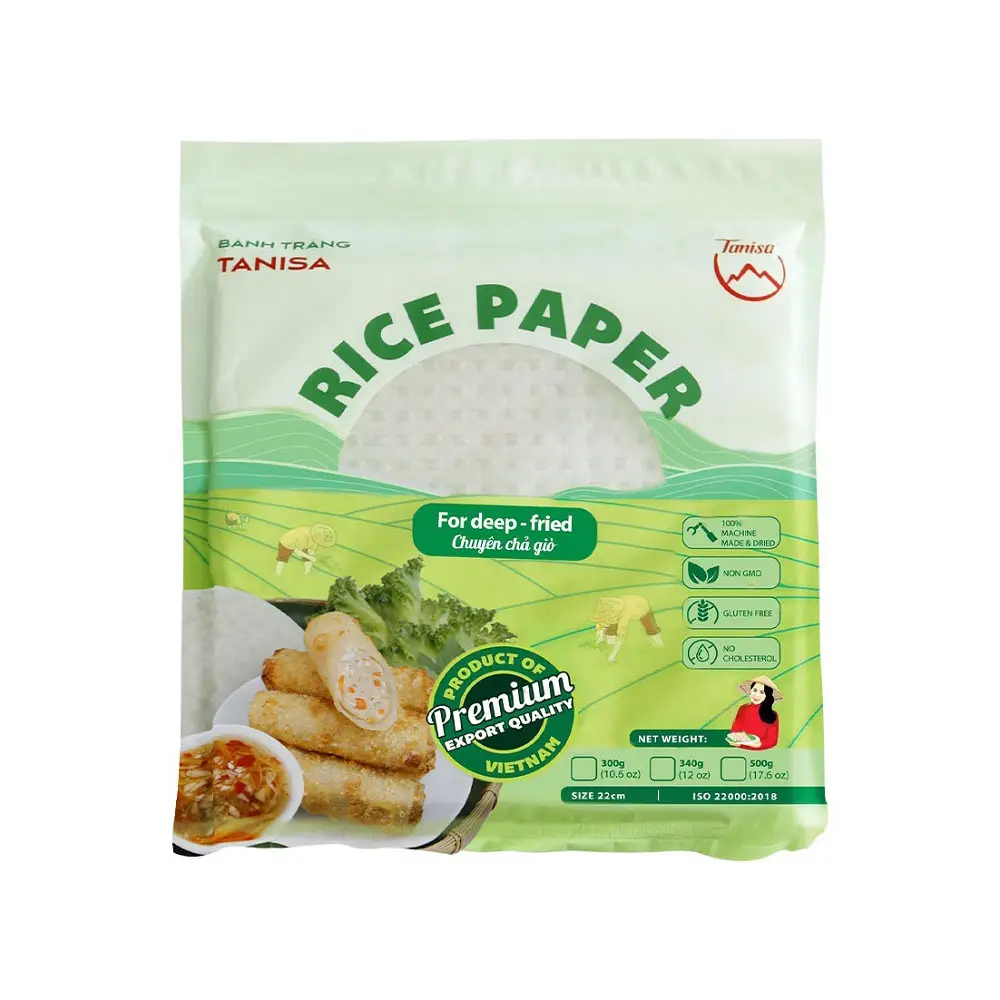 Atacado Melhor Preço Do Papel De Arroz Produtos Ouro Fornecedor e Fabricante No Vietnã Tapioca Amostra Grátis