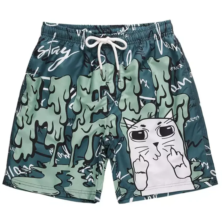 Pantalones cortos de natación con estampado para hombre, bañador Sexy para playa, tabla de Surf, ropa de verano, nuevo estilo