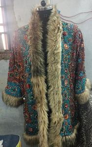 2022 lehenga kürk ceketler tamamen el boncuklu Boho ceket kadınlar için