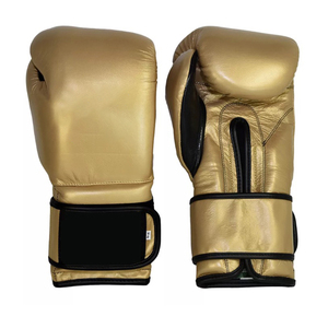 Guantes de boxeo de cuero con logotipo personalizado de buena calidad para competición de boxeo soporte de muñeca de Velcro soporte de muñeca de gancho y bucle - Product Image 3