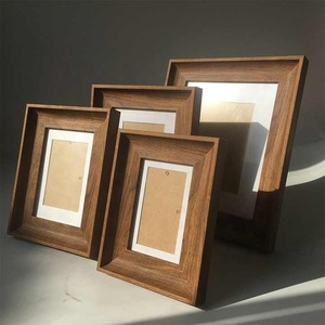 Ev dekor 4x6 5x7 6x8 8x10 gerçek cam PS resim çerçeveleri için ceviz ahşap modern fotoğraf çerçevesi düğün hediye - Product Image 1