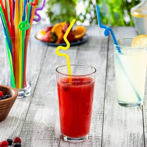 艺术家可弯曲塑料聚丙烯吸管果汁鸡尾酒创意吸管多色超灵活饮用饮料吸管 - Product Image 2
