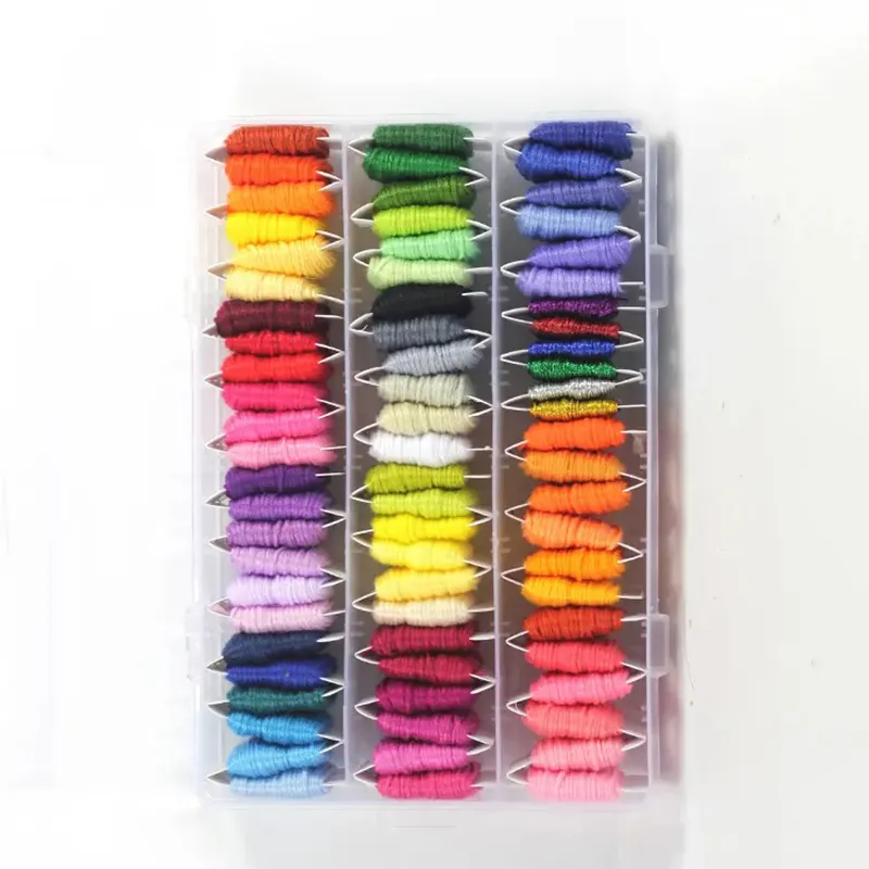 Hilo de bordado de Color arcoíris Premium 72 madejas por paquete con algodón para hilos de punto de cruz pulsera hilo Aroic Craft Floss
