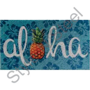 Chống Trượt Thảm Mềm Mượt Mịn Aloha In Trên Màu Xanh Màu Thảm Chùi Thảm Với Màu Xanh đậm Lá In Với Giá Bán Buôn - Product Image 1