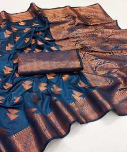 Rot bedruckter <span class=keywords><strong>Saree</strong></span> mit weißer Baumwoll bluse für einfache Hochzeits feier tragen Frauen