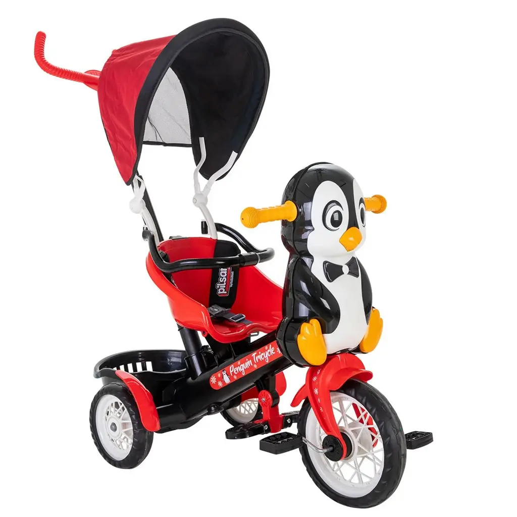गर्म बिक्री लोकप्रिय थोक पेंगुइन ट्राइसाइकिल माता-पिता के नियंत्रण के साथ पेडल बाइक मैकेनिकल हॉर्न राइड ऑन कार बच्चों के लिए बेबी खिलौने