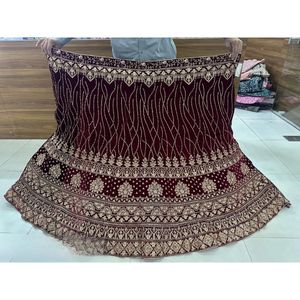 Premium Rajwada tarzı ağır Jarkan çalışma Lehenga 4 metre Flair ve ağır bluz ile Set toptan ticaret tasarım ucuz fiyat - Product Image 1