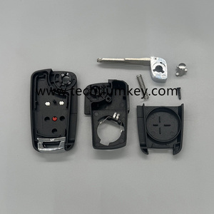 3 pulsante Flip custodia chiave auto a distanza custodia per Chevrolet Spark Blank telecomando portachiavi per la sostituzione - Product Image 5