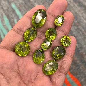 גודל גדול טבעי פרידוט תערובת צורה אבן חן chrysolite לחתוך רופף