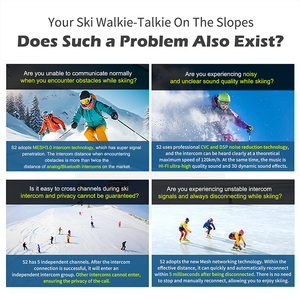 EJEAS S2 Full-duplex 1000M citofono Bluetooth sistema di comunicazione Wireless BT Headphpne ski citofono - Product Image 3