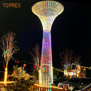 Iluminación navideña interactiva 3D programable RGB para estructura exterior IP65 Tema de árbol LED cadena decoraciones vacaciones - Product Image 3