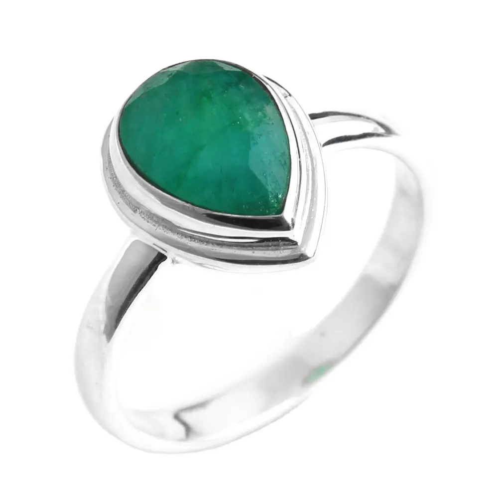 Bella collezione speciale rubino smeraldo della pietra preziosa indiani anello di modo 925 anello gioielli in argento