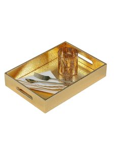 黄铜托盘矩形黄铜上菜托盘精美艺术优雅上菜厨房装饰礼品 - Product Image 4