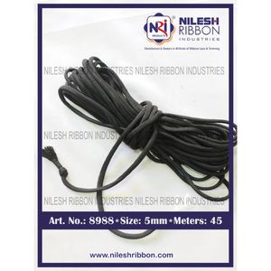 เชือกยืดเส้นใยโพลีเอสเตอร์สีดำสำหรับงานหัตถกรรมงานปักความกว้าง<span class=keywords><strong>5</strong></span>มม. แบบดั้งเดิม - Product Image 2