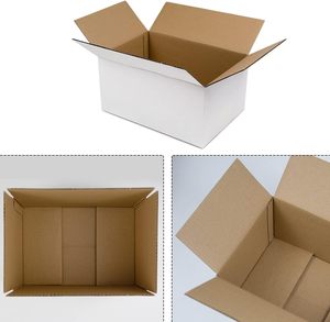 Düşük adedi beyaz nakliye kartonu kutu 10x7x5 inç küçük oluklu karton kutular - Product Image 3