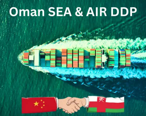 Nueva llegada Guangdong envío China a la ciudad de Muscat OMAN puerta a puerta DDP menor costo