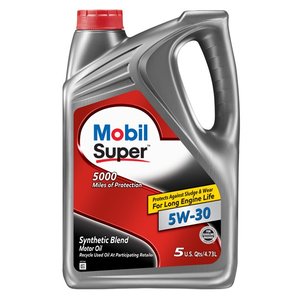 Mobil Super <strong>5000</strong> 5W-30 Synthetic Blend 5 Quart 3 Pack - Product Image 1