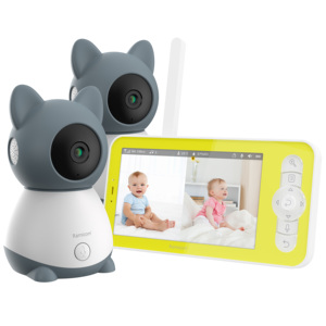 Baby Monitor Ramicom VRC300X2 com Duas Câmeras com <span class=keywords><strong>Sensor</strong></span> de Movimento e Acesso a Smartphone Câmera Digital Sem Fio para Monitoramento