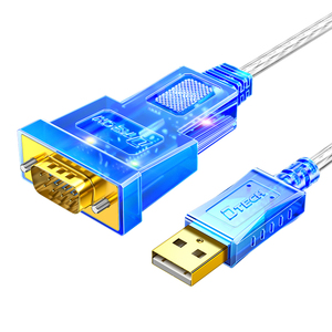 DTECH 2m Länge 300bps ~ 460800bps USB zu RS232 DB9 Serial Port Adapter Datenkabel mit Anzeige lampe zur Programmierung der SPS