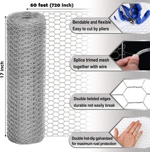 Sechseckiges verzinktes Hardware-Stoff netz mit 0,6x1 Loch für Hühnerstall-Barriere-Kaninchen käfig zaun - Product Image 2