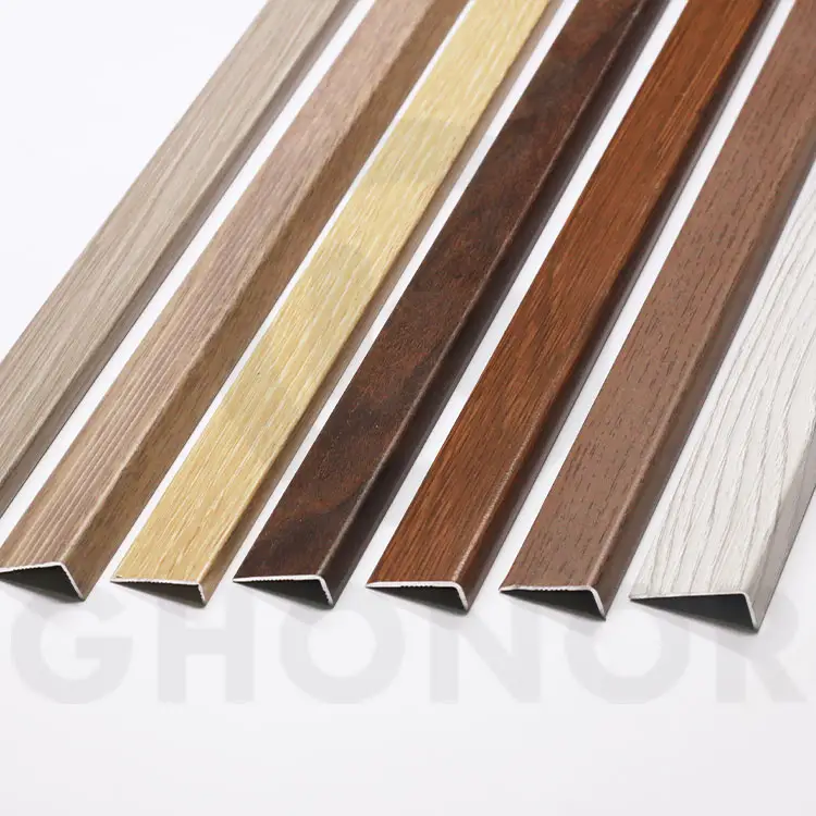 Grão De Madeira 5mm L Alumínio Laminet Flooring Transition Cover Trim Transition Trims