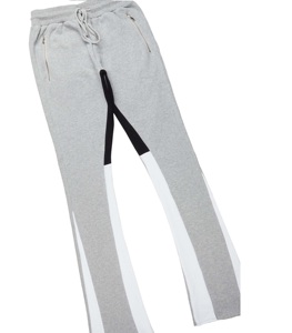 Özel yan çizgili ile Streetwear kırmızı Joggers ter yığılmış pantolon kargo erkek parlama pantolon 2023 - Product Image 4