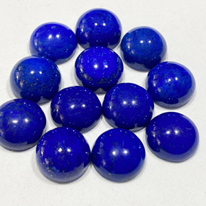 Doğal Lapis Gems li yuvarlak Cabochon gevşek taş taşlar takı yapmak için tüm kalibre boyutları mevcut düz geri Cabochon - Product Image 2