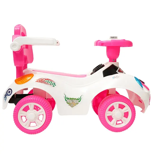 Yeni varış moda yüksek kaliteli plastik müzikal 1-3 yıl bebek bisikleti itme araba çocuk mini araba oyuncak itme kolu