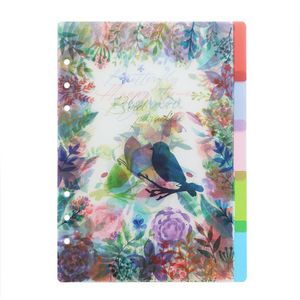 Custom A5 A7 Carpeta Divisores 5 Pestañas Bloc de notas Papel Índice Divisor Carpeta de plástico Índice Divisores para cuaderno