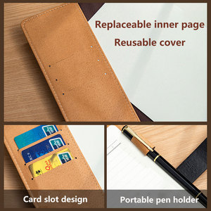 LABON A5 Refillable Locking Diary <strong>Notebook</strong> Vintage PU Leather Password Journal <strong>with</strong> <strong>Lock</strong> Creative Gift Set for Students - Product Image 3