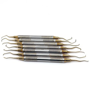 7 adet diş Gracey Curette kiti-Periodontal kemik Curettes & diş temizleme ölçekleyici seti | Diş Perio enstrüman araçları # cerrahi