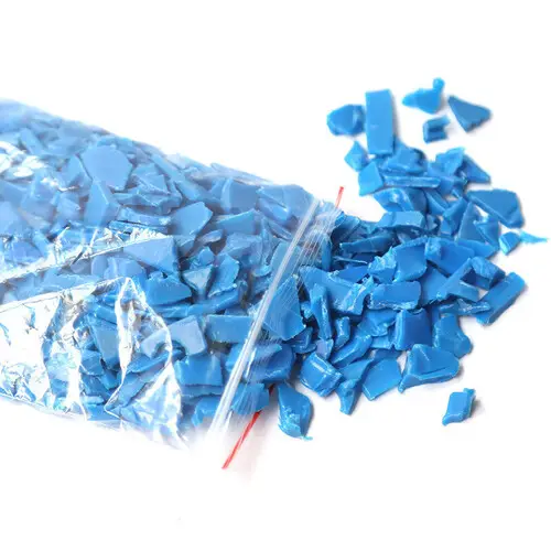 Hdpe de plástico azul tambor chatarra mejor precio \ tambor HDPE remolido de chatarra de plástico