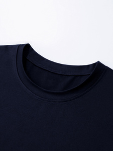 メンズクラシックサマークルーネックTシャツ,ソフト通気性バルク服,在庫カジュアル半袖Tシャツ無地ネイビーブルー