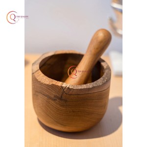 מרגמה עץ עיצוב פנטסטי & pestle pestle טבעי בעבודת יד כלי מטבח מקסימים למטבח תבלין עם האיכות הטובה ביותר