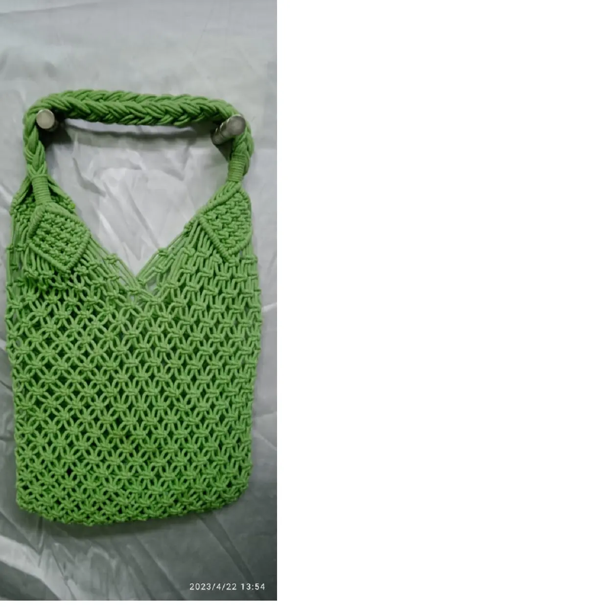 กระเป๋าสะพายไหล่ทำจากผ้าฝ้ายทำจาก100% ทำจากเส้นด้ายคอตตอนสำหรับขายโดยร้านเครื่องประดับแฟชั่น