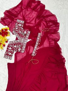 Lahenga Saree เสื้อเบลาส์บอลลีวู้ดชุดปาร์ตี้ปากีสถานดีไซน์ใหม่ส่าหรีงานแต่งงาน - Product Image 4