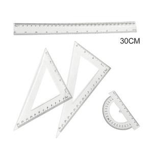 Bán buôn tùy chỉnh giá rẻ nhựa thẳng cai trị thiết lập nhựa công cụ đo lường cho sinh viên văn phòng trường nhà cung cấp - Product Image 2