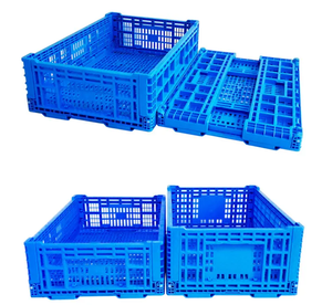 Compre cajas de plástico para verduras y frutas, cajas de plástico de malla, caja de rotación de almacenamiento, contenedor reciclable, entrega rápida - Product Image 1