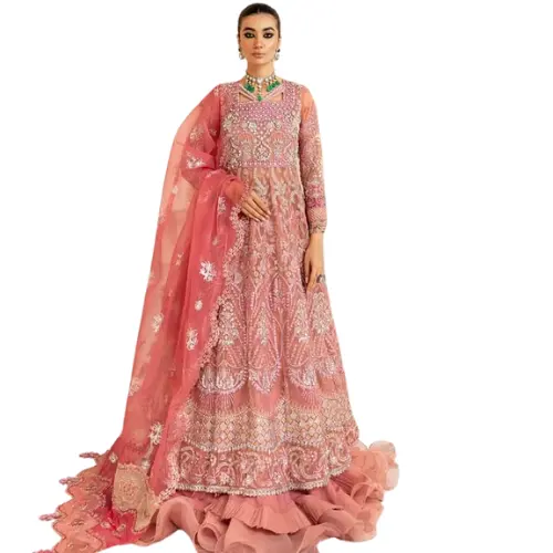 EMBELLISHED WITH INGENIOUS DESIGNS OF PAKISTANI/INDIAN/AFGHANI WOMEN WEAR DRESSES HANDMADE EMBROIDERED DRESS WITH CUSTOMIZE